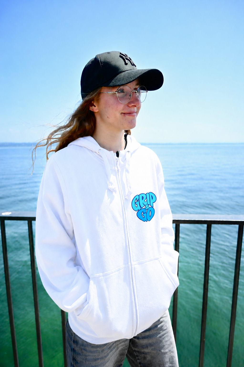 Gilet Blanc Grip & Go | Logo Simple