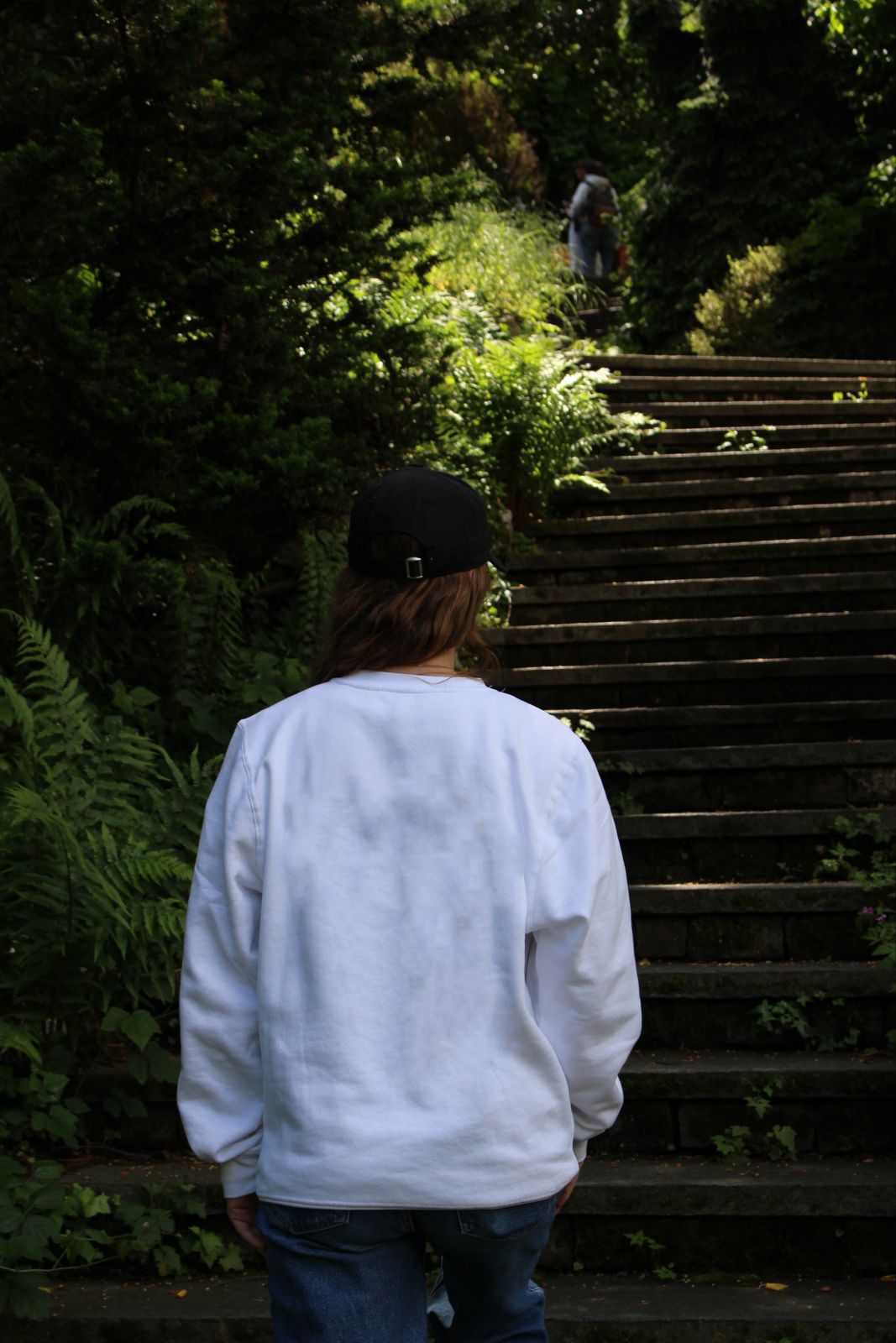 Pull Sans Capuche Blanc Grip & Go | Logo Simple