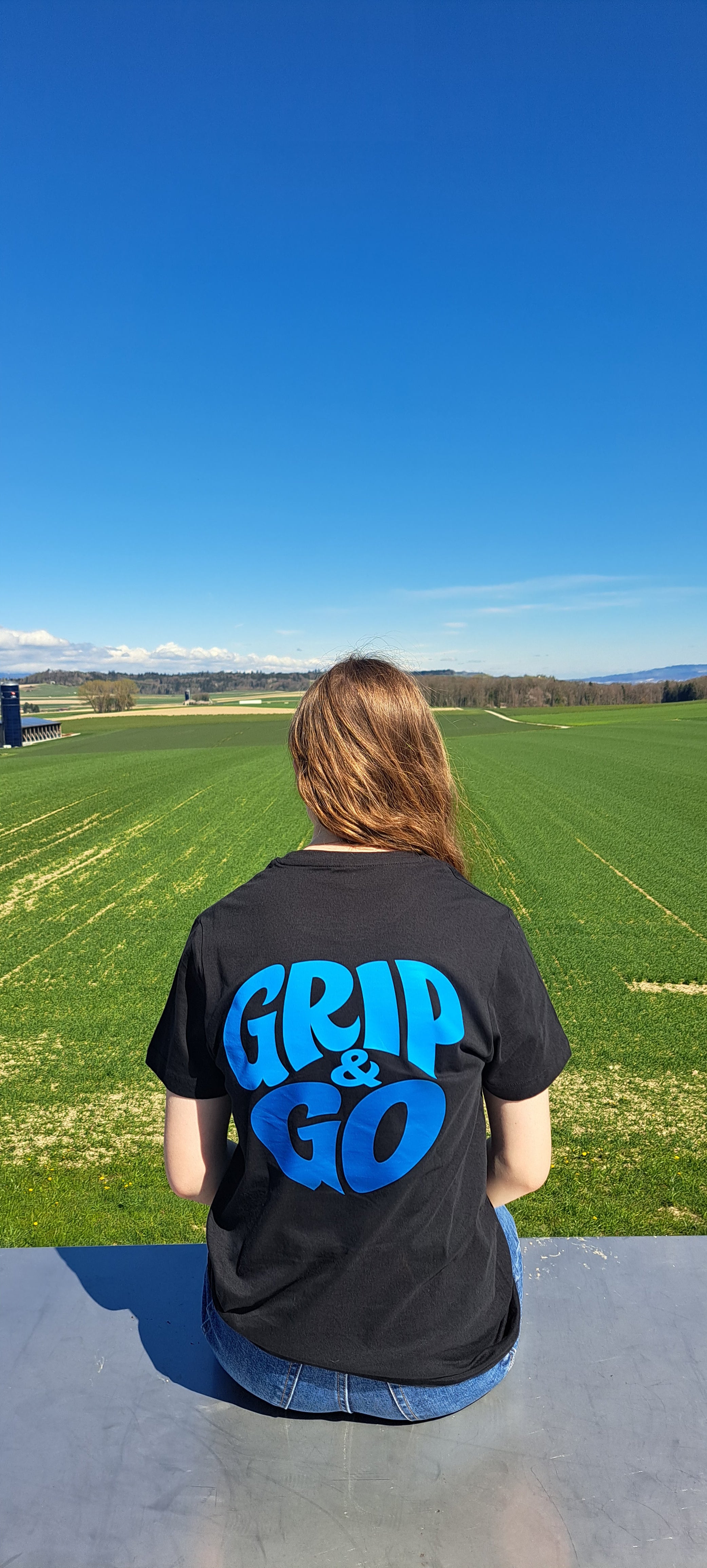 T-shirt Noir Grip & Go | Logo Double